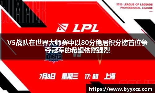 V5战队在世界大师赛中以80分稳居积分榜首位争夺冠军的希望依然强烈