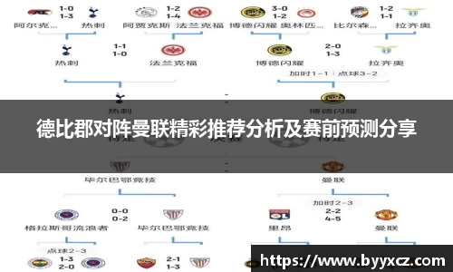 德比郡对阵曼联精彩推荐分析及赛前预测分享